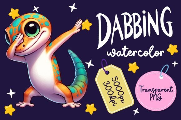 Cute Dabbing Gecko Watercolor: A Designer’s Honest Take for Real Embroidery Use