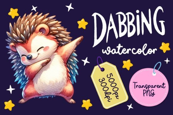 Cute Dabbing Hedgehog Watercolor Adds Whimsy to Local Branding