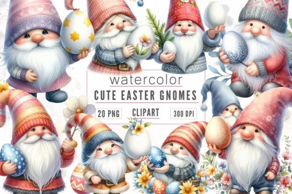 Evaluating Watercolor Easter Gnomes Clipart PNG for Local Branding & Seasonal Packaging