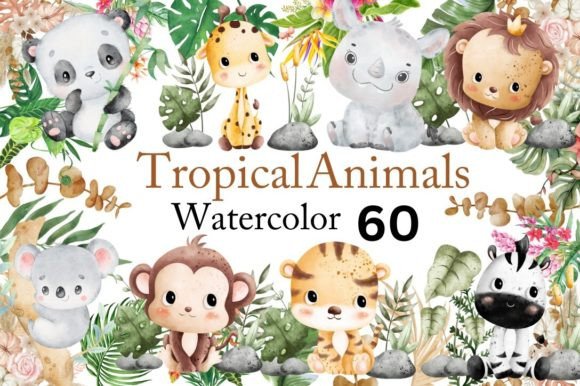 Tropical Flowers and Animals Watercolor: A Vibrant Illustrations Pick for Lifestyle Blogging