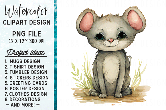 Watercolor Baby Safari Animals Clipart Review for Real Embroidery Projects