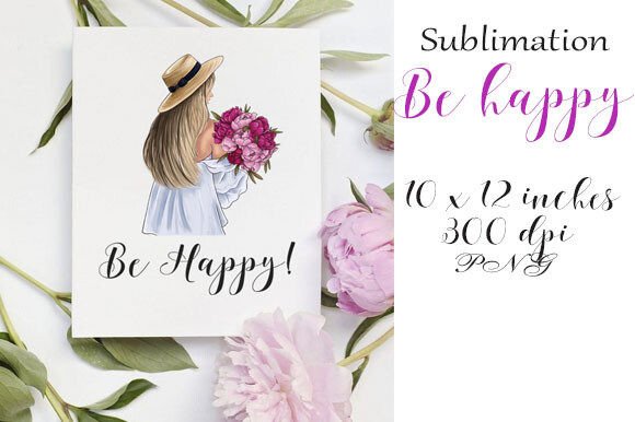 Watercolor Clipart Be Happy PNG: A Lively Illustration for Warm Branding and Joyful Visuals