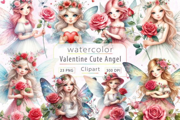 Watercolor Cute Angel Valentine Clipart: A Designer’s Review for Real Client Projects