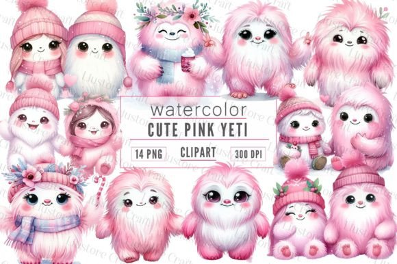 Watercolor Cute Pink Yeti Clipart: A Designer’s Review for Branding and Creative Projects