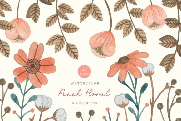 Watercolor Peach Floral Elements: A Designer’s Review for Real Client Projects
