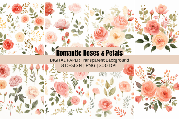 Watercolor Romantic Roses Petals: A Soft, Artistic Illustration for Blog & Editorial Design