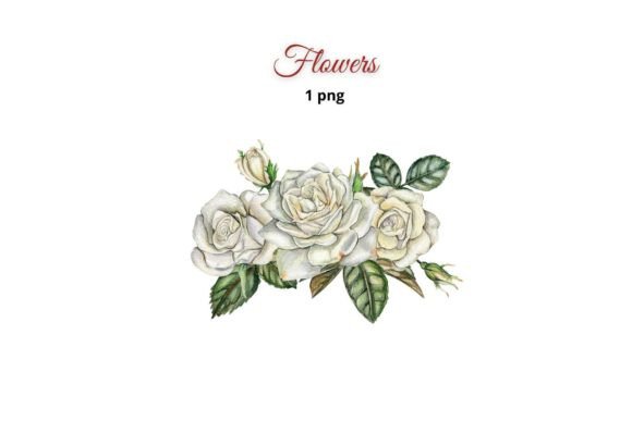 Watercolor Roses Flowers Composition Illustrations for Small Business Branding