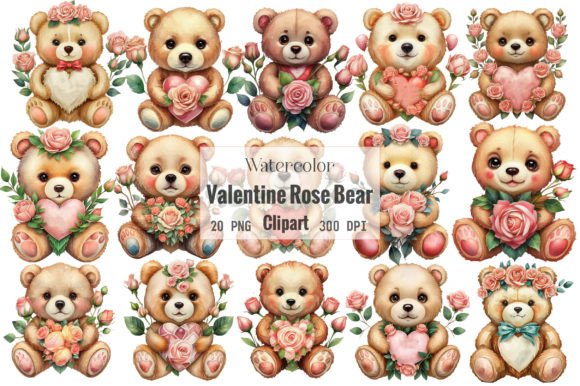 Watercolor Valentine Rose Bear Clipart: A Designer’s Review for Brand & Marketing Use