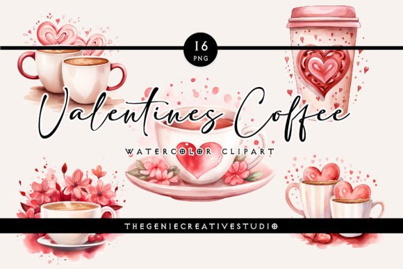 Watercolor Valentines Coffee PNG Clipart: A Designer’s Review for Real Business Branding