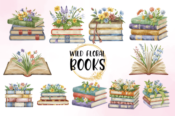 Watercolor Wild Flowers Books Clipart: A Designer’s Review for Real Content Publishing