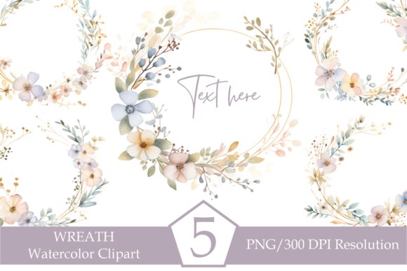 Watercolor Wildflower Wreath Illustrations: A Fresh Design Asset for Bloggers and Publishers